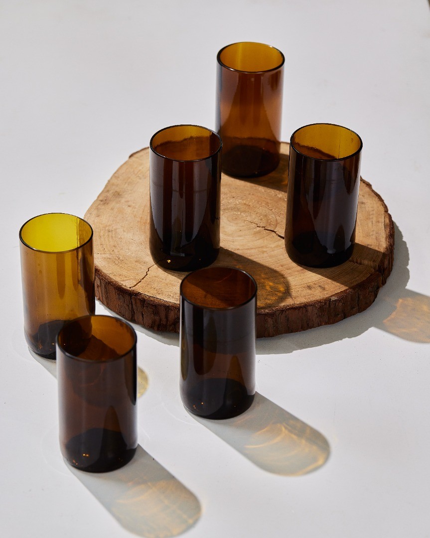 Amber Glass Tumbler