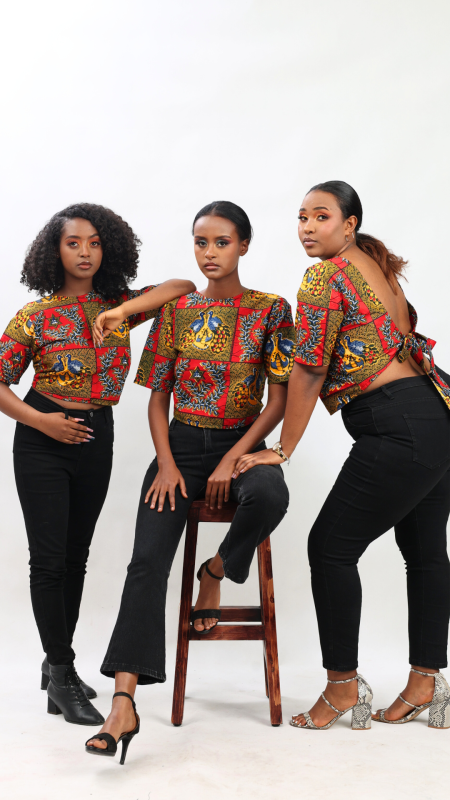 Ankara Backless top
