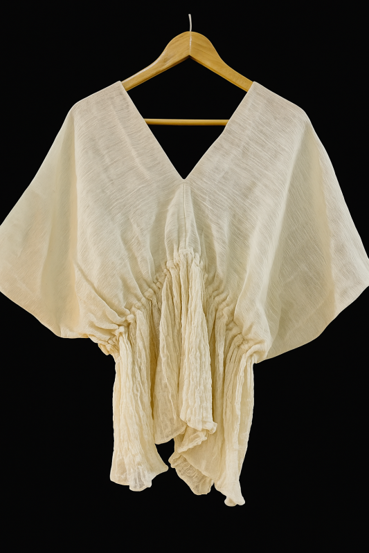 Handwoven poplum top