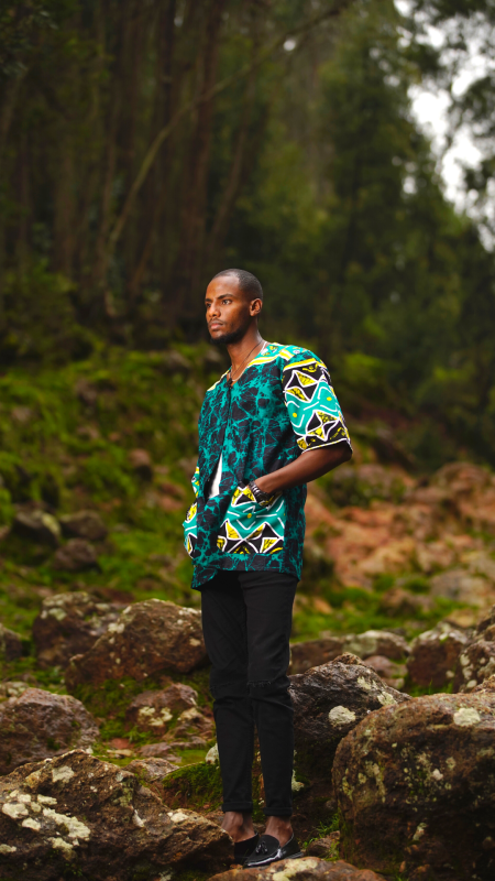 Ankara Kimono Shirt