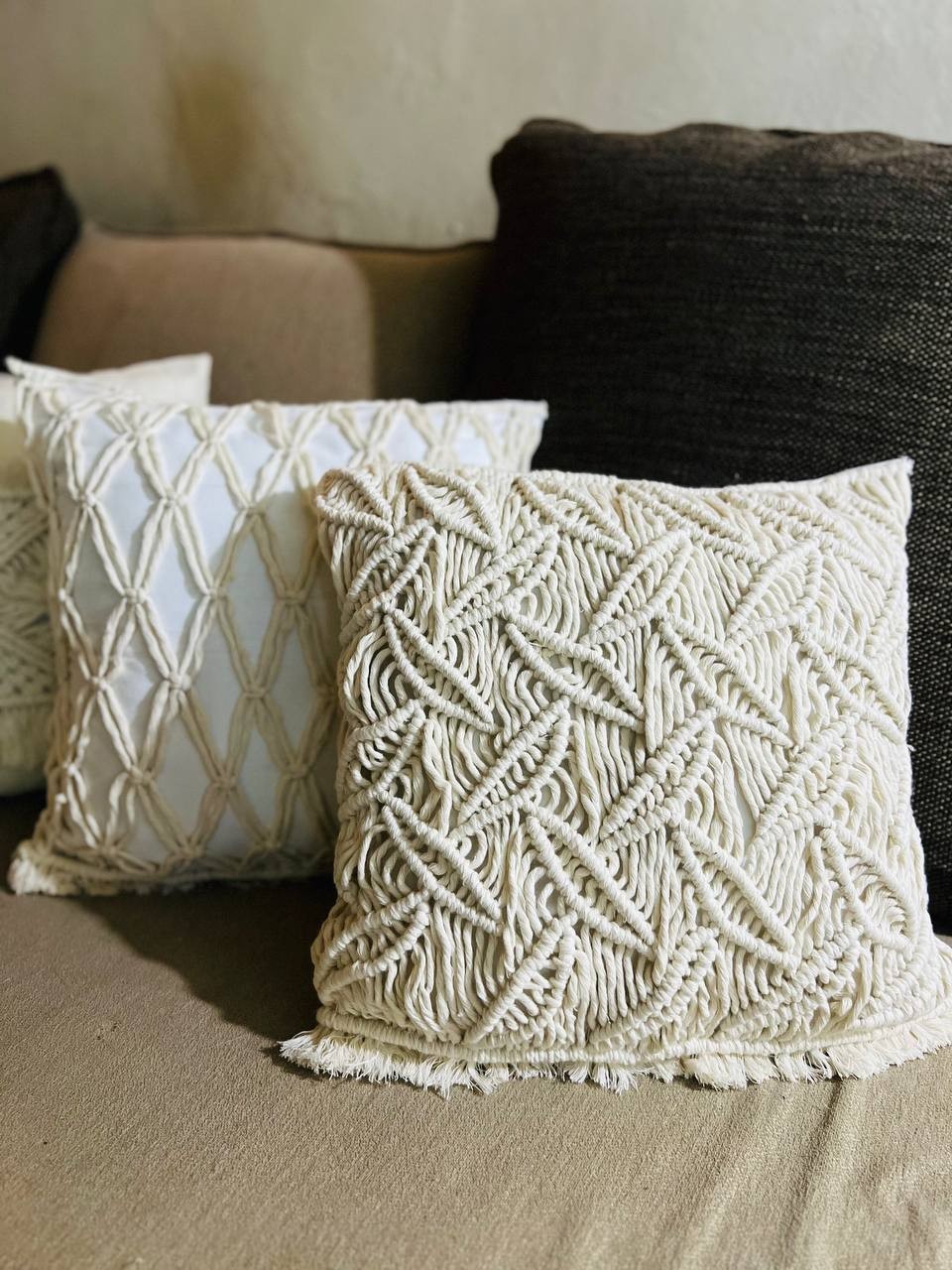 Macrame pillows