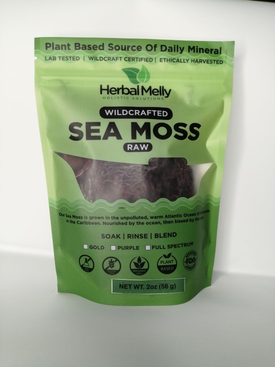 Wild Crafted purple Sea Moss Raw 2oz